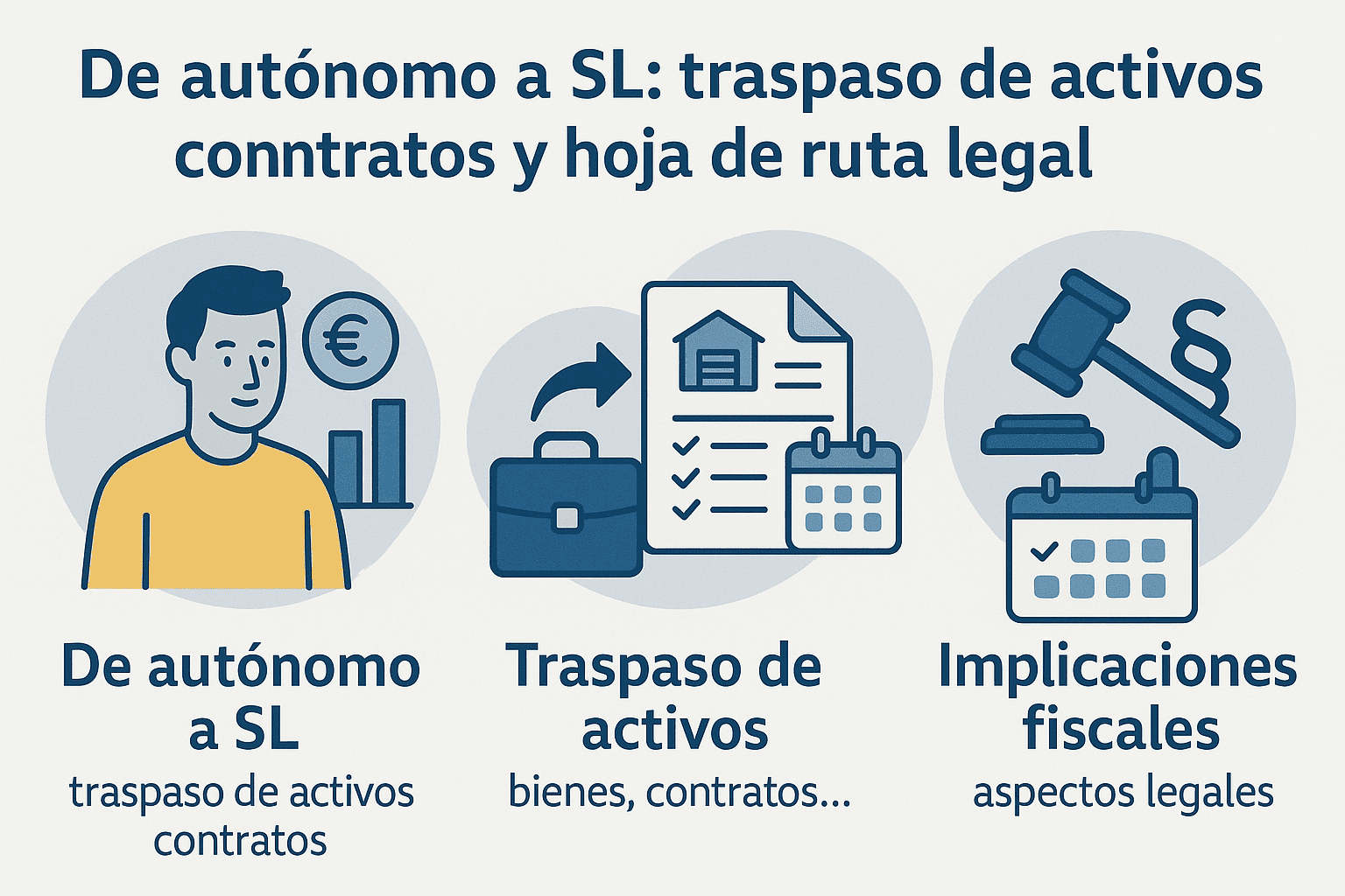 De autónomo a SL: traspaso de activos, contratos y hoja de ruta jurídica
