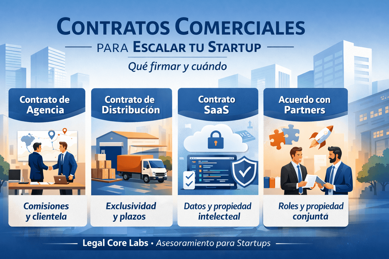 Contratos básicos para escalar una startup: qué firmar y cuándo
